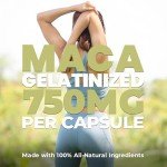 Potent Gelatinized Maca 750mg Capsules for Men & Women