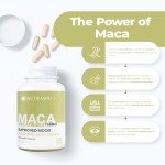Potent Gelatinized Maca 750mg Capsules for Men & Women