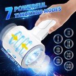 Thrusting Vibrating Male Masturbator with Dual Openings
