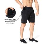 ZENWILL Men's Black Gym Running Shorts with Pockets