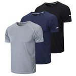 Men's Quick-Dry Athletic Workout Shirts - 3 Pack