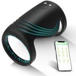 App-Enabled Adjustable Double Cock Ring with 9 Vibration Modes