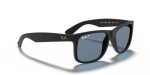 Ray-Ban Justin Polarised Sunglasses - Rubber Black/Blue