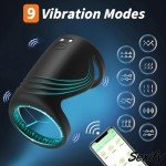 App-Enabled Adjustable Double Cock Ring with 9 Vibration Modes
