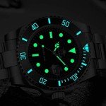 Men's 200M Waterproof Quartz Dive Watch - Black Dial