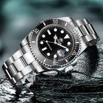 Men's 200M Waterproof Quartz Dive Watch - Black Dial