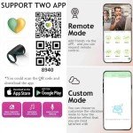 App-Enabled Adjustable Double Cock Ring with 9 Vibration Modes