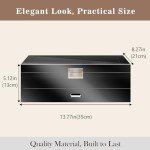 Men's Wooden Jewelry Box with Glass Top Organizer