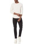 Men's Slim-Fit Long-Sleeve Henley Shirt - Oatmeal
