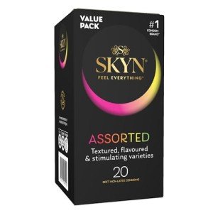 SKYN® Assorted Textured & Flavored Condoms 20 Pack
