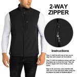 Men's Lightweight Fleece-Lined Softshell Vest - Black