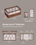2-Tier Men's Watch Display Case with Drawer
