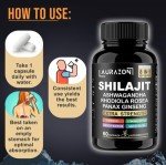 High Strength Shilajit Complex with Ashwagandha & Ginseng