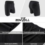 ZENWILL Men's Black Gym Running Shorts with Pockets