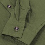 Men's Army Green Cotton Linen Beach Shirt