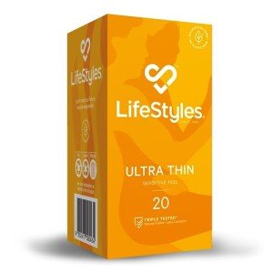 Lifestyles Ultra Thin Men's Condoms - 20 Pack