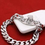 Classic 925 Sterling Silver Cuban Chain Bracelet