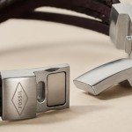 Fossil Men's Silver Leather Bracelet - One Size