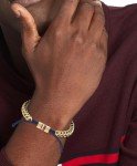 Tommy Hilfiger Men's Gold Braided Link Bracelet