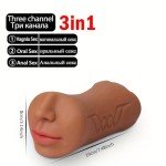 3-in-1 Realistic Male Masturbator with Textured Design