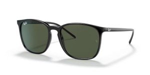 Ray-Ban RB4387 Black & Green Sunglasses, 56mm