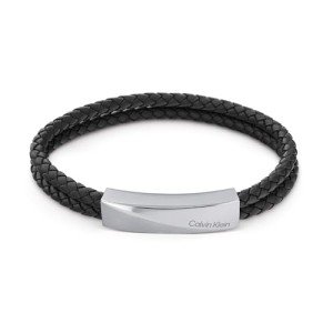 Calvin Klein Men's Braided Leather Bracelet