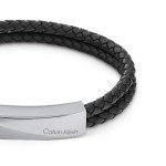 Calvin Klein Men's Braided Leather Bracelet