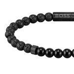 Boss Hugo Men's Zirconia & Lava Stone Bracelet