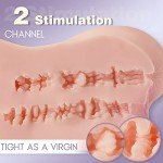 Realistic 3D Mini Male Masturbator with Dual Holes