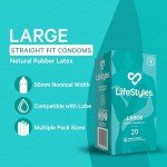 LifeStyles Large Latex Condoms - 20 Count Pack