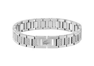 Lacoste Men's Silver Metropole Link Bracelet