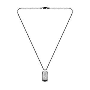 BOSS Men's Devon Black Pendant Necklace
