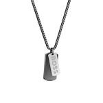 BOSS Men's Devon Black Pendant Necklace