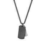 BOSS Men's Devon Black Pendant Necklace