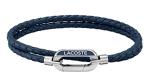 Lacoste Men's Blue Leather & Stainless Steel Bracelet