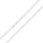 Medium 4mm Sterling Silver Figaro Chain Necklace