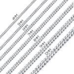 Medium 4mm Sterling Silver Figaro Chain Necklace
