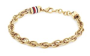 Tommy Hilfiger Gold Steel Chain Bracelet for Men