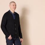 Men's Soft Touch Cardigan Sweater - Black