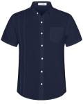 LVCBL Men's Short Sleeve Linen Button Up Shirt
