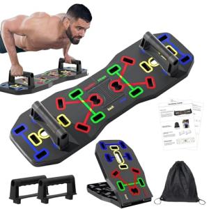 AERLANG 10-in-1 Foldable Push Up Board with Bands