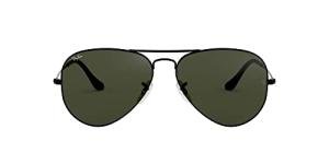 Ray-Ban Black Aviator Sunglasses with G-15 Lenses
