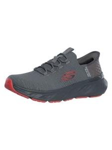 Skechers Men's Slip-On Edgeride Sneakers - Charcoal/Red
