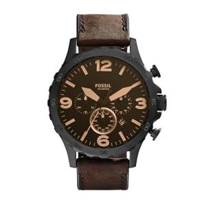 Fossil Men's Stainless Steel Watch with Brown Band