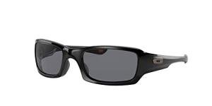 Oakley Fives Squared Sunglasses, Polished Black & Grey