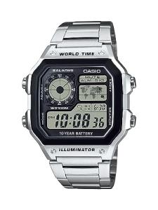 Casio Men's Stainless Steel Digital Watch AE1200WHD-1A