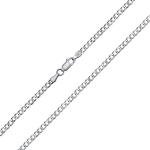 Men's 3MM Diamond Cut Sterling Silver Cuban Necklace