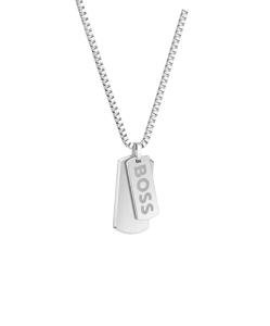 Hugo Boss Men's Silver Stainless Steel Pendant Necklace