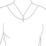 Egyptian Ankh Cross Pendant Necklace in Sterling Silver