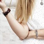 Western Horses Equestrian Cuff Bracelet in Silver